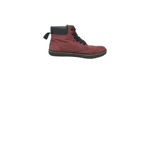 Dr. Martens Maelly Ankle Boots Women US 9 UK 7 EU 41 Red Maroon Canvas &Leather
